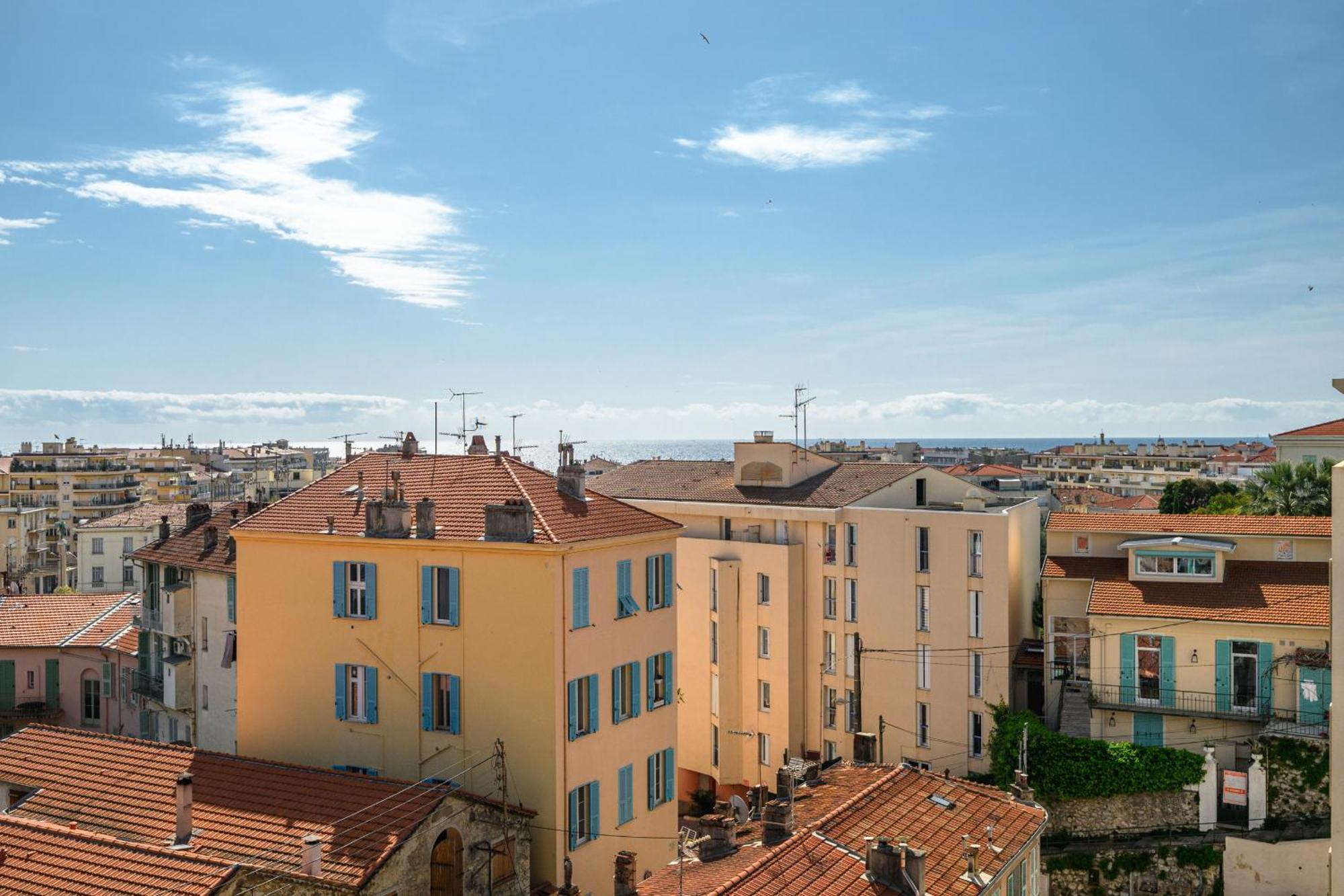 'L'Alicante Proche' Gare, Terrasse, Vue Mer Menton Exterior foto